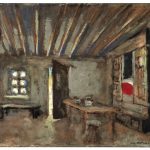 FVR - EV - colle - interieur d auberge maquette de decors pour la lepreuse