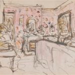 FVR - EV - pastel - Lucy Hessel lisant dans le salon des etincelles aux Clayes