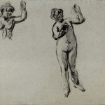 FVR KXR - dessin - 2 croquis femme debout le bras leve