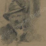FVR-KXR-dessin- Portrait d'homme au chapeau