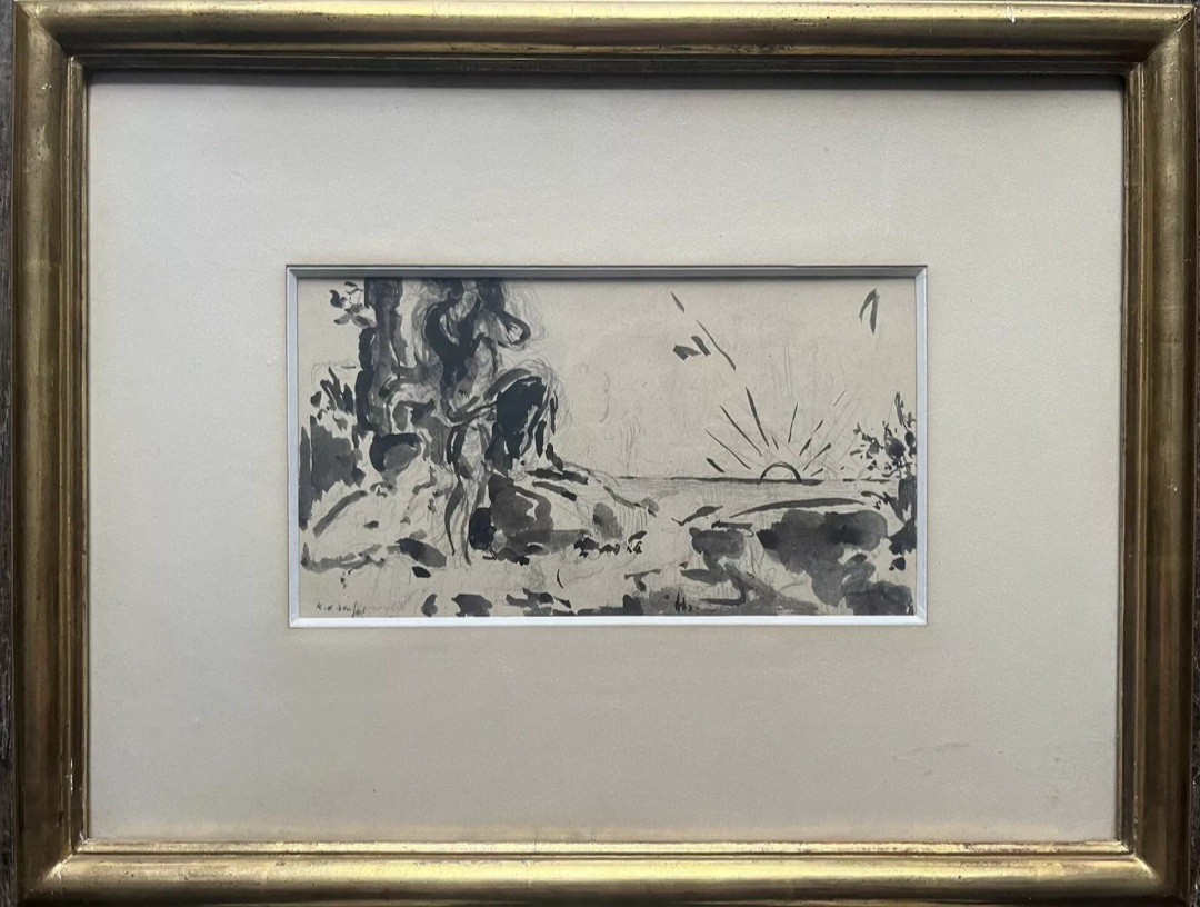 FVR - KXR - dessin - coucher de soleil - encadre