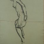 FVR KXR - dessin recto 3 pantins articules verso femme nue