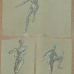 FVR KXR - dessin - recto 3 pantins articules verso femme nue