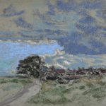 FVR - KXR - pastel - Vue du Hameau de Sallenelles