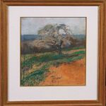 FVR - KXR - pastel - l arbre cerisier en fleurs encadre
