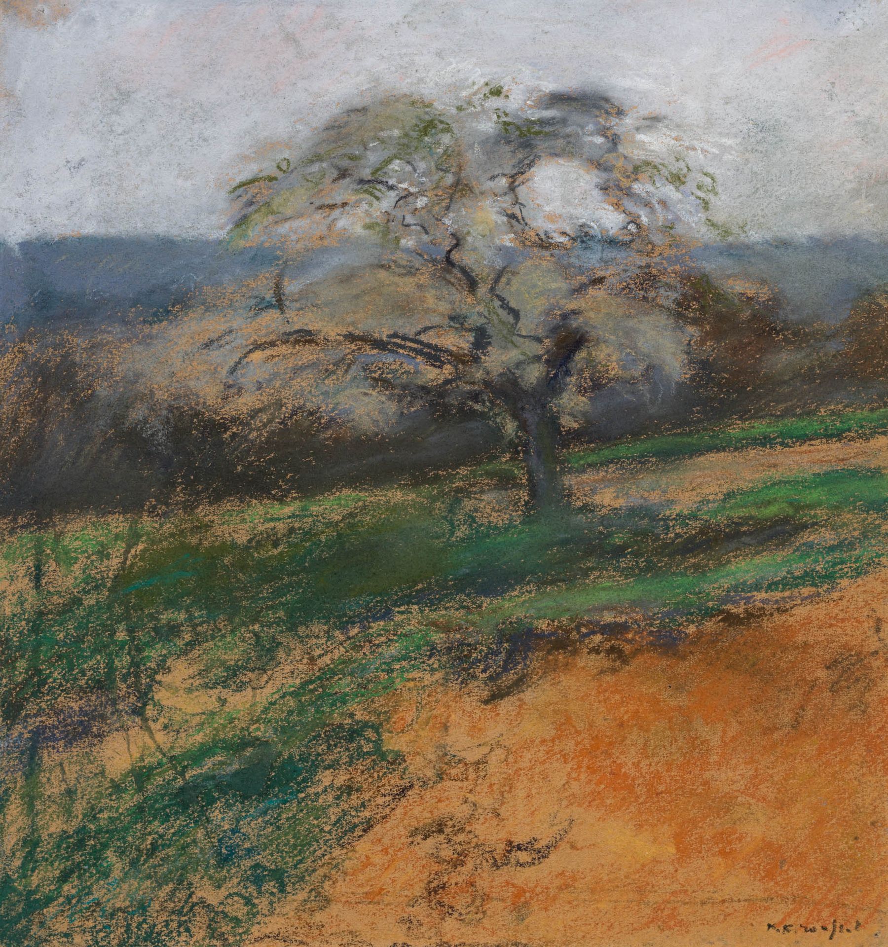 FVR - KXR - pastel - l arbre cerisier en fleurs
