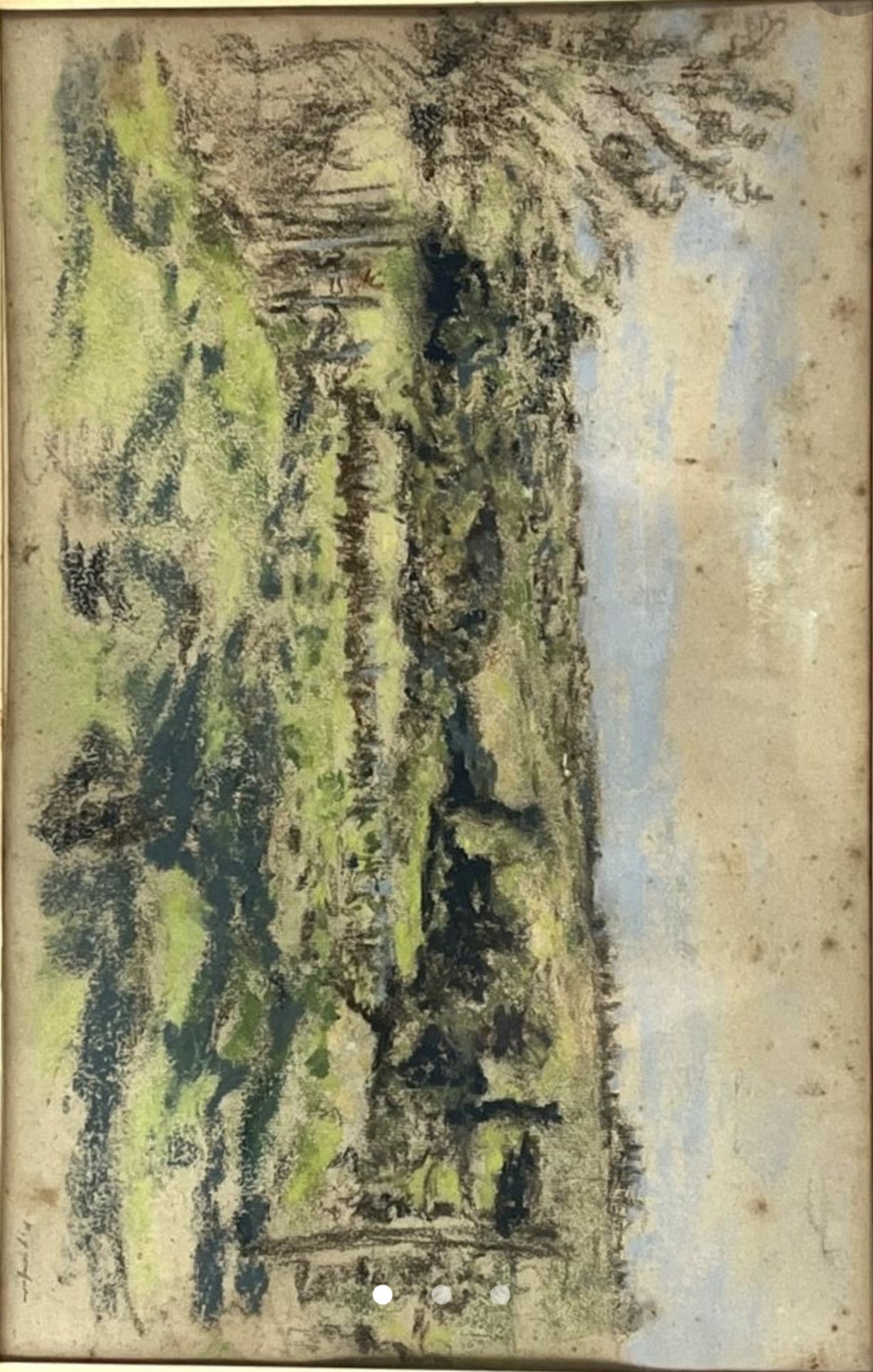 FVR-KXR-pastel-paysage dans le jura-detail-guyenne encheres