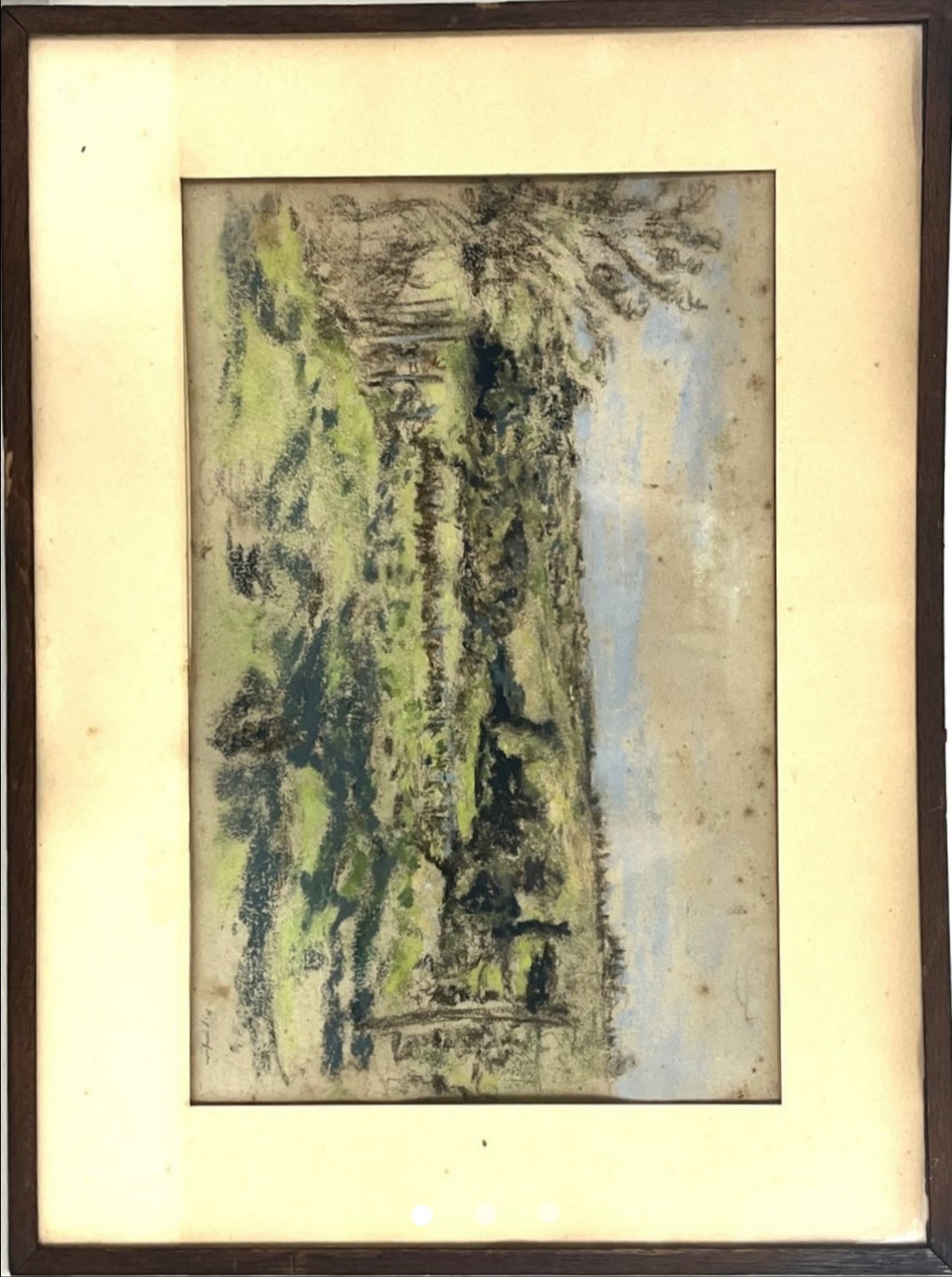 FVR-KXR-pastel-paysage dans le jura-guyenne encheres