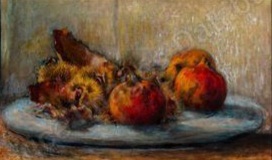 FVR PR - huile - Nature morte aux chataignes et aux grenades