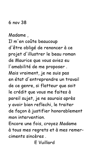 FVR EV - Autographe - lettre a la princesse Schakhoukoy transcrite