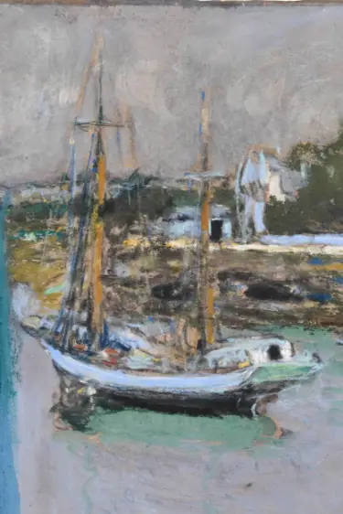 FVR EV - colle - le bateau a l ancre - detail
