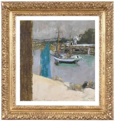 FVR EV - colle - le bateau a l ancre - encadre