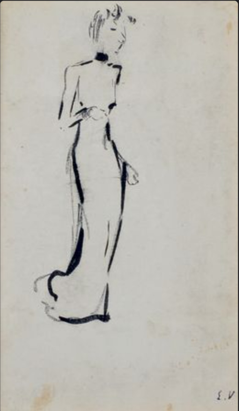 FVR - EV - dessin - robe du soir