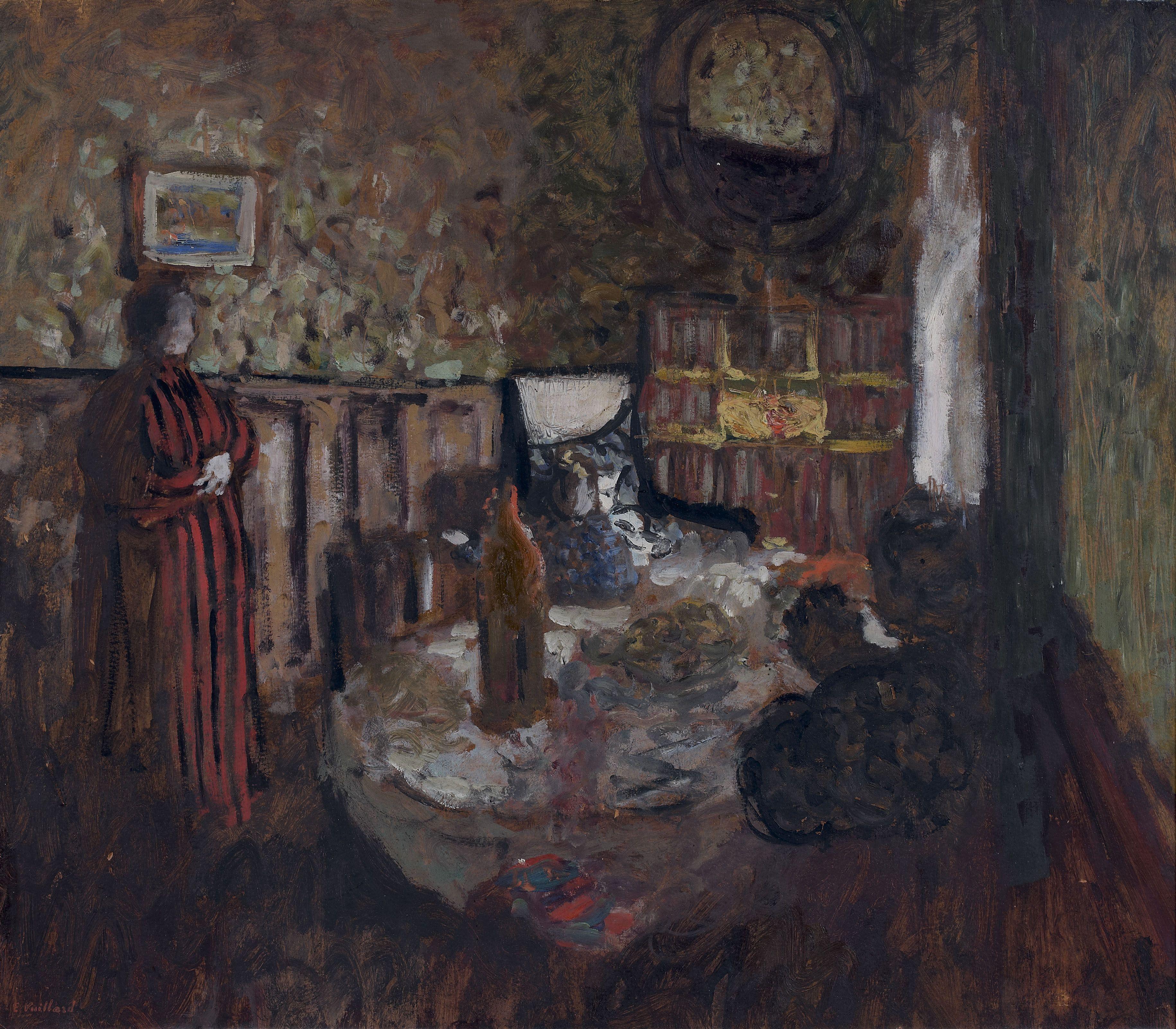FVR - EV - huile - annette assise entre sa mere et sa grandmere