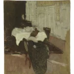 FVR - EV - huile - femme devant une table servie