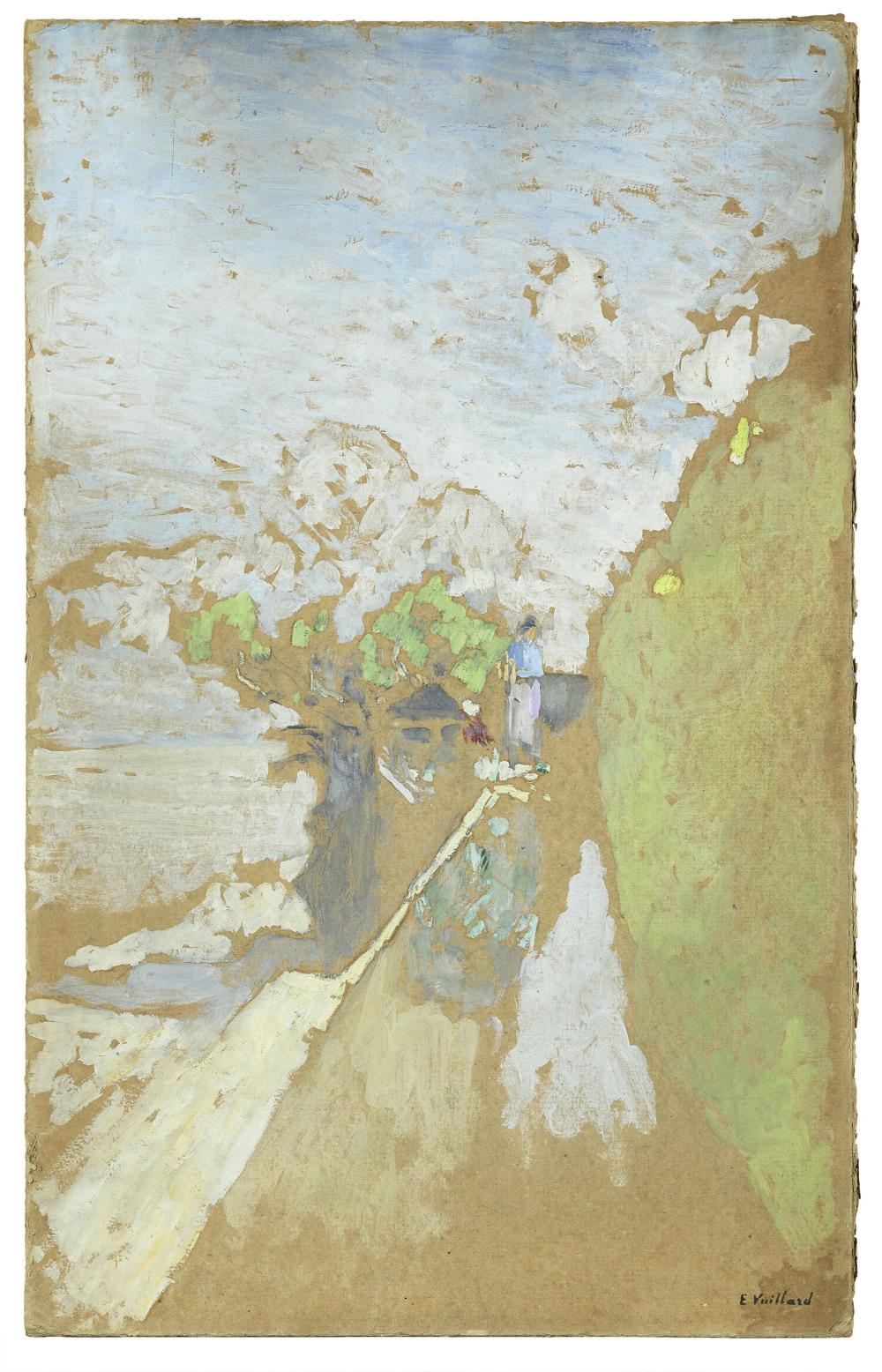 FVR - EV - huile - sentier au bord de la mer a vasouy 