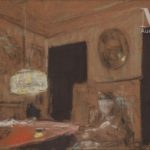 FVR EV - pastel - mme vuillard dans la salle a manger 1915