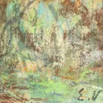 FVR EV - pastel - paysage , un chemin de campagne - signature
