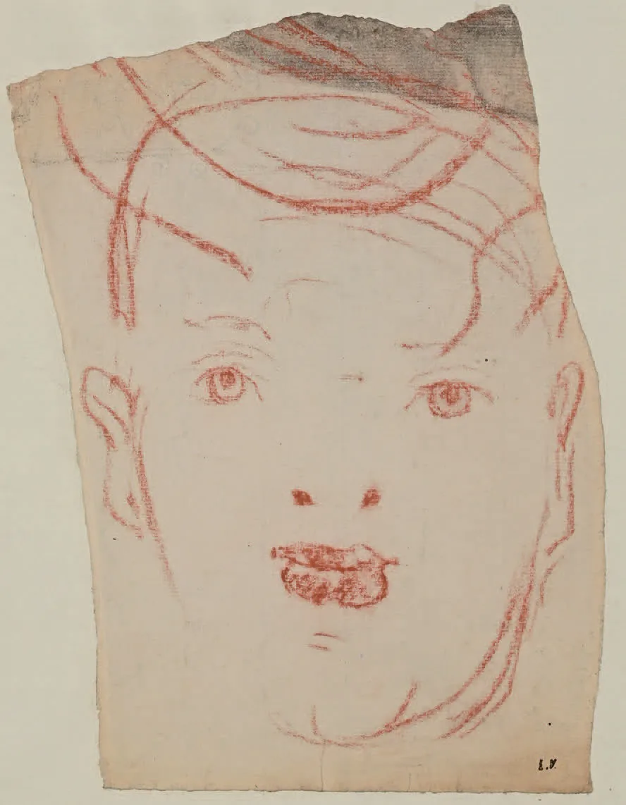 FVR EV - sanguine - Visage de femme, vers 1890
