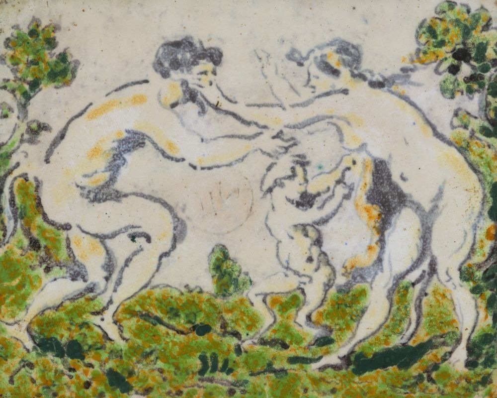 FVR - KXR - terre cuite - Faune et nymphe
