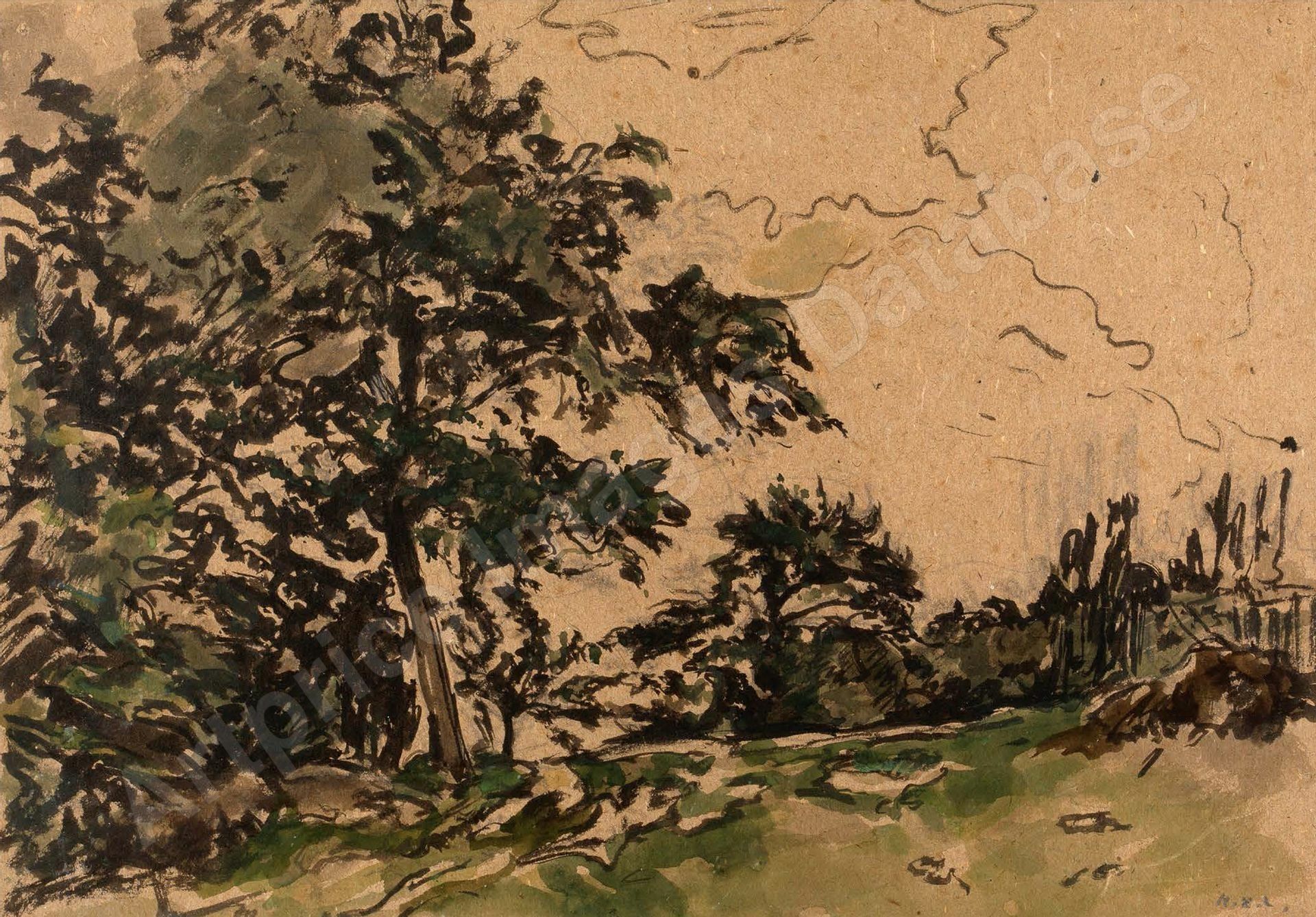 FVR - KXR - encre- paysage boise