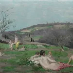 FVR KXR - huile - La fuite du nourrisson ou comment Zeus echappe a Cronos