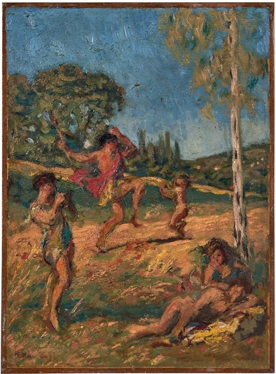 FVR KXR - huile - bacchanales l initiation a la danse