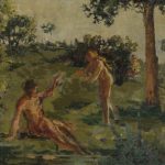 FVR - KXR - huile - scene mythologique l offrande
